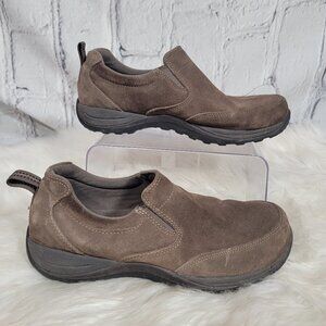 L.L BEAN Womens 11 Slip On Suede Comfort Loafer Moccasin Casual Shoes Granola